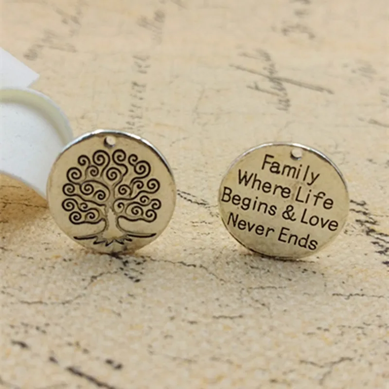 Высокое качество 10 шт./лот диаметр 20 мм семья где начинается жизнь и любовь