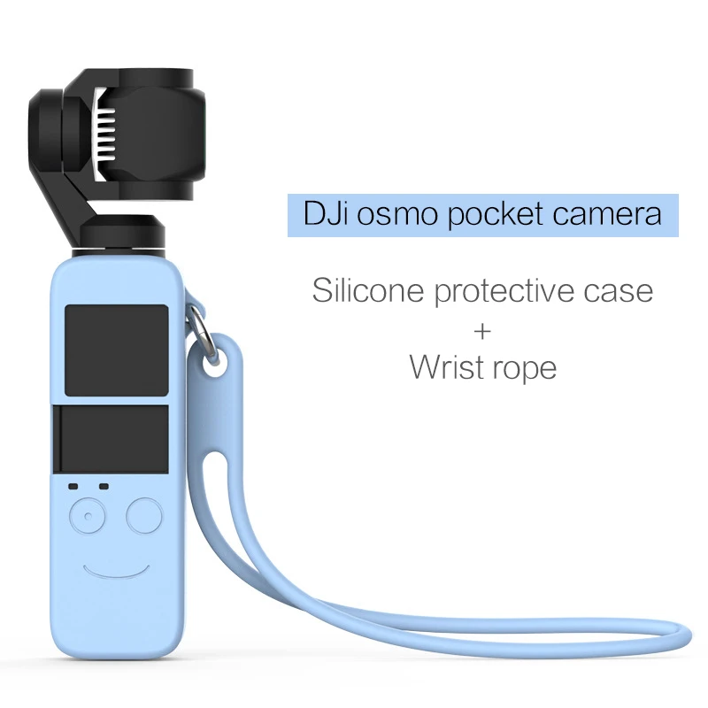 Camera Silicone Protective Cover Wrist Rope Set Silicone Protective Cover Wrist Rope for Dajiang Lingbi Osmo Pocket