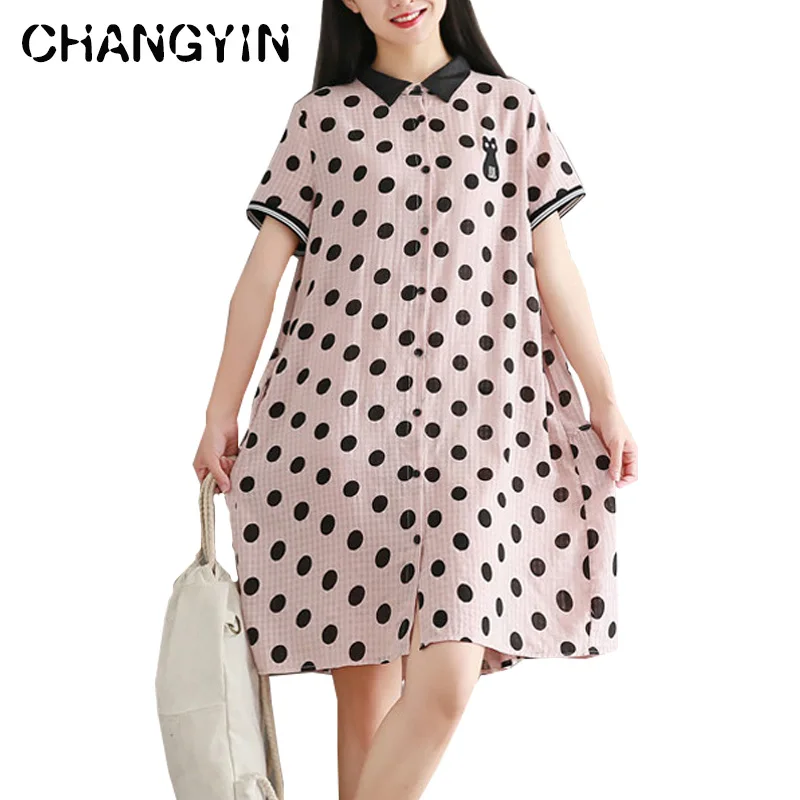 CHANGYIN 2018 Летняя женская обувь Черный Dot Pattern Внешний черный Кот аппликация