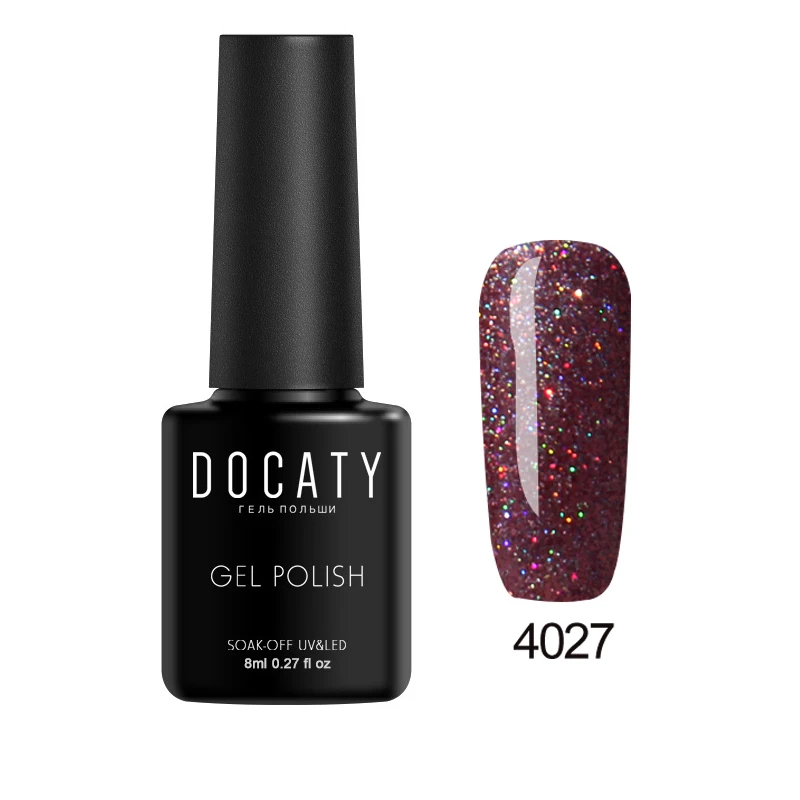 4027 Docaty неоновый блеск 8 мл УФ-гель для ногтей Полупостоянный лак Shilak Soak Off Гибридный Гель-лак Лаки - Цвет: 4027