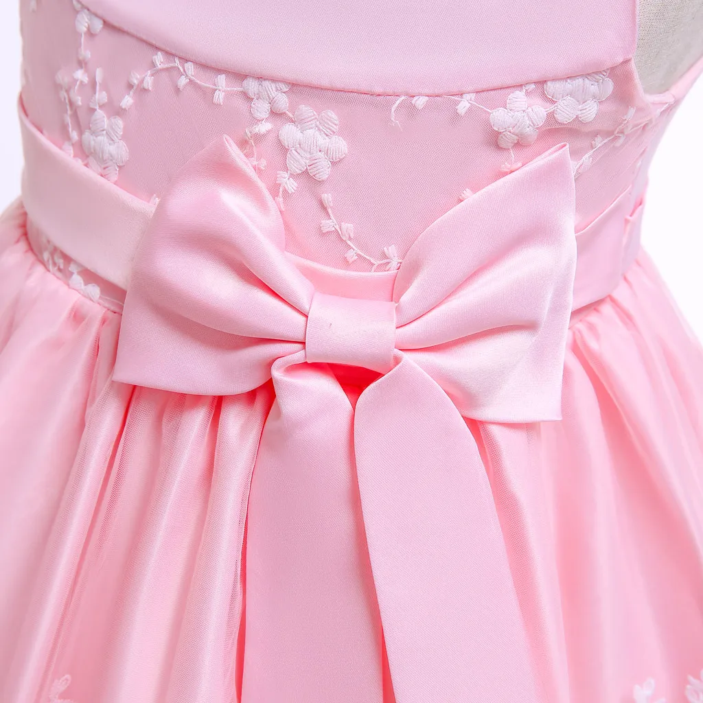 Одежда для маленьких девочек хлопковое платье принцессы с цветочным рисунком