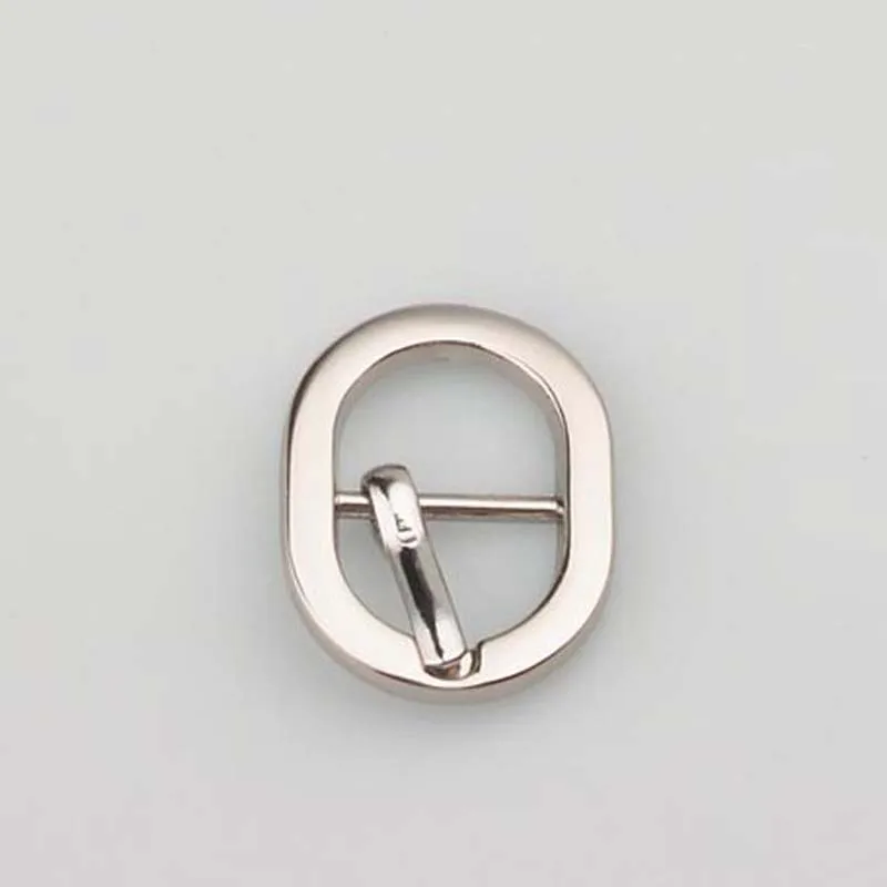 50pcs 15*10mm (5/8&quot) silver high fashion bag shoes hats strapping metal buckle small oval single adjusted pin belt buckles ring | Багаж и