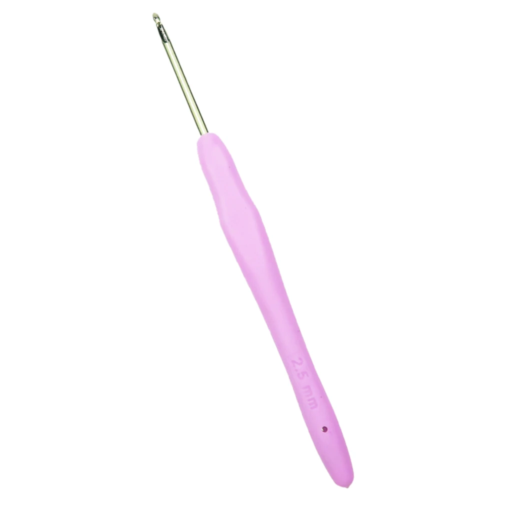 2.5mm 1 шт., крючки для вязания крючком из нержавеющей стали, спицы для вязания, пряжа, 0,5~ 2,75 мм, многоцветный - Цвет: 2.5mm