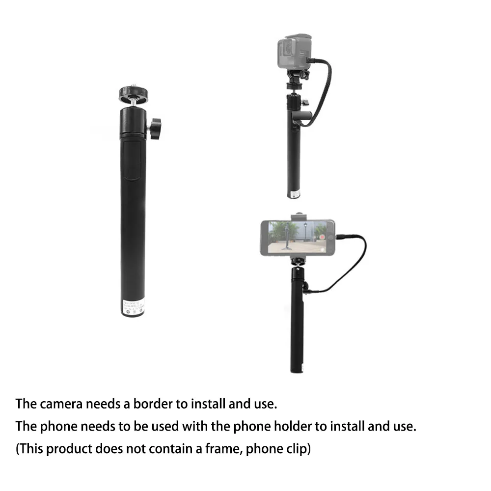 TUYU 2 в 1 ручной 5200 мАч Аккумулятор для камеры селфи палка для DJI OSMO Action GoPro Hero7 6 5 4 sj8 Аксессуары для мобильных телефонов