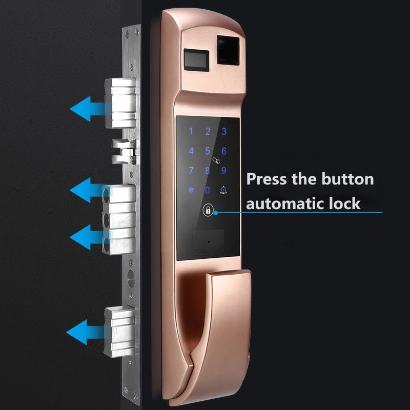 Современный алюминиевый сплав европейский стиль умный дверной замок головка