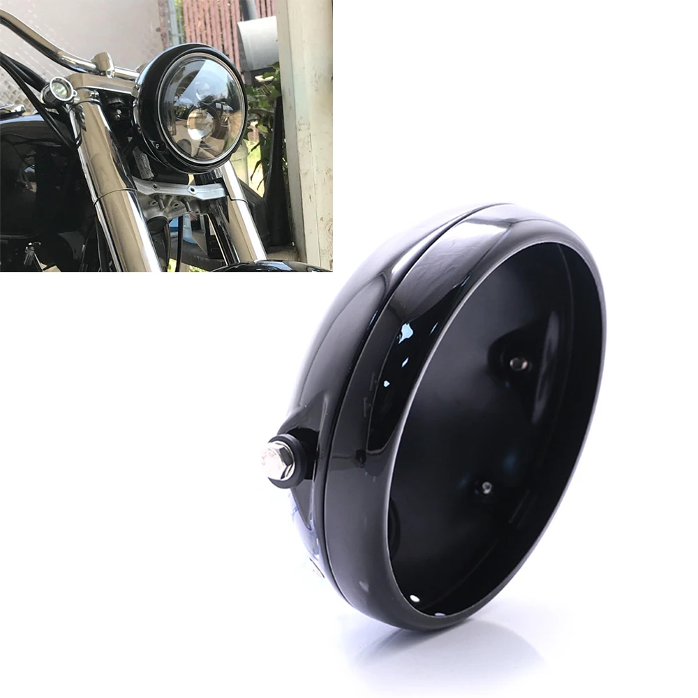 7 &quotмотоциклетные светодиодные фары ракушки лампа дюймов светодиодный свет