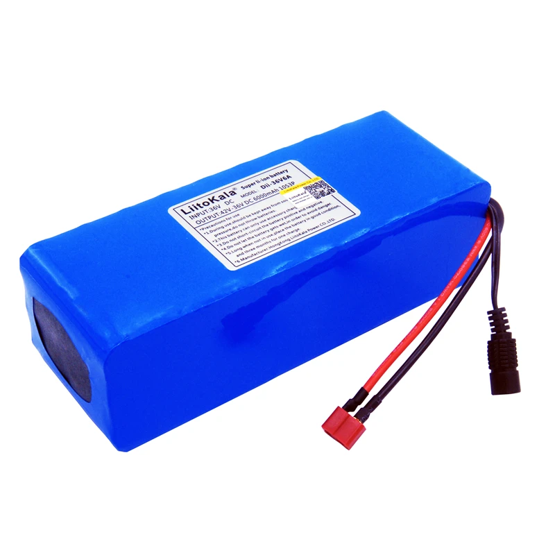 LiitoKala 36v6ah Электрический велосипед литий-ионный аккумулятор 18650 42V 6000mAh 10S3P большой емкости аккумулятор bms 500W перегрузки по току
