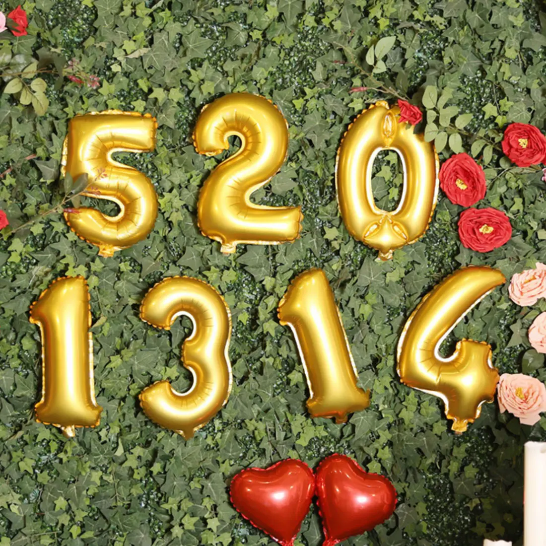 32 дюйма с днем рождения золотые цифры фольга шары-цифры надувные свадьба день