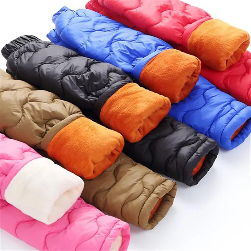 2018 Новые осенне-зимние детские леггинсы теплые штаны пуховые брюки для мальчиков