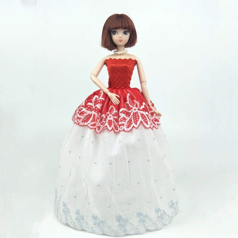 Модная Одежда для куклы Барби платье благородное вечернее свадебные платья