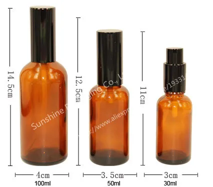 

Hot sale 10pcs/lot 50ml Amber Glass Essential Oil Bottle with Pump , 50cc Brown Glass Lotion Pump Bottle
