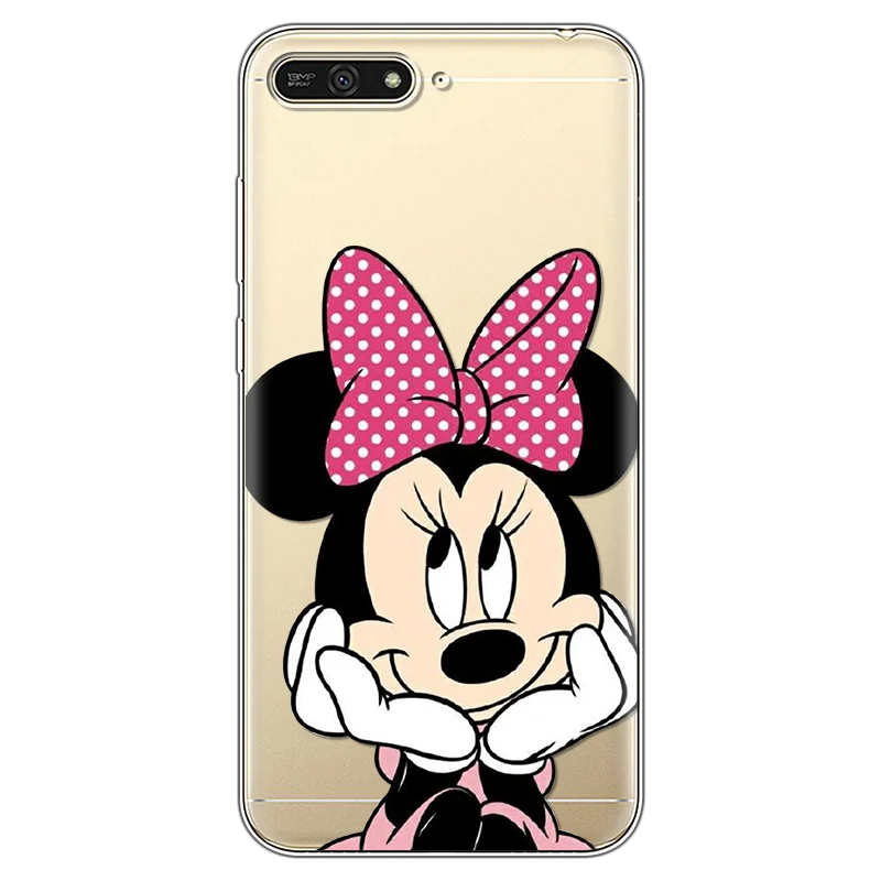 minittou Милый Забавный мультяшный чехол для Coque huawei Y6 чехол прозрачный защитный для huawei Honor 7A 5,7 дюймов чехол для телефона задняя крышка - Цвет: minittou