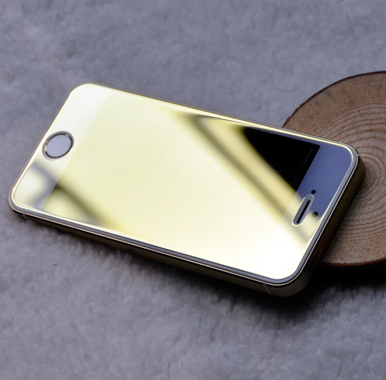 Для iPhone 6 6S 7 8 Plus X XS 11P красочное отражающее зеркало 9H закаленное стекло для iPhone 5 5C 5S SE Защитная пленка для экрана