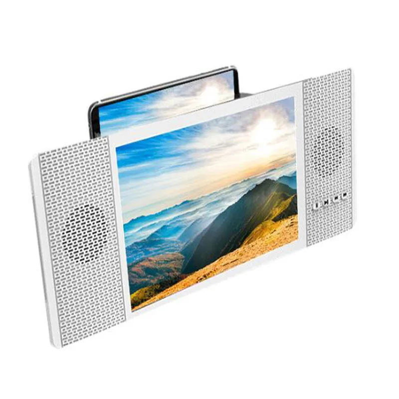 White Bluetooth аудио 3D лупа USB Прямая зарядка УФ Защита 3D мобильный увеличитель для экрана телефона Смарт совместимая Мобильная Лупа - Color: White