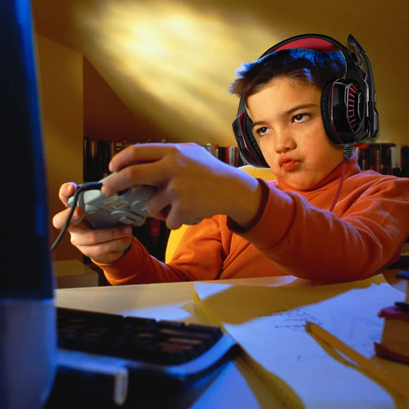 TOPROAD светодиодный Игровые наушники для PS4 Оборудование psp геймеров ПК с адаптером