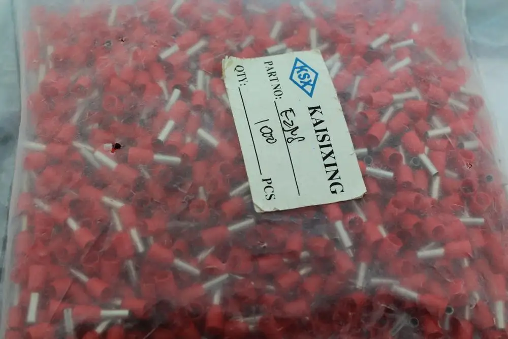 E2508 холодно-пресс терминал стад тип Иглы трубки изолированные терминалы Меди