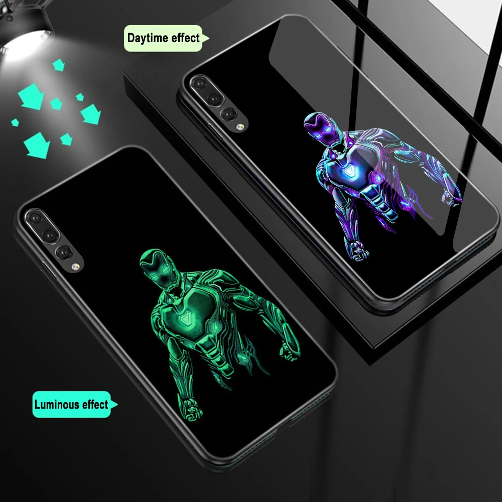ciciber for Huawei P30 P20 Lite Pro Mate 20 Nova 3e 4e Tempered Glass Cases Back Cover Honor 10 Marvel Iron Man |
