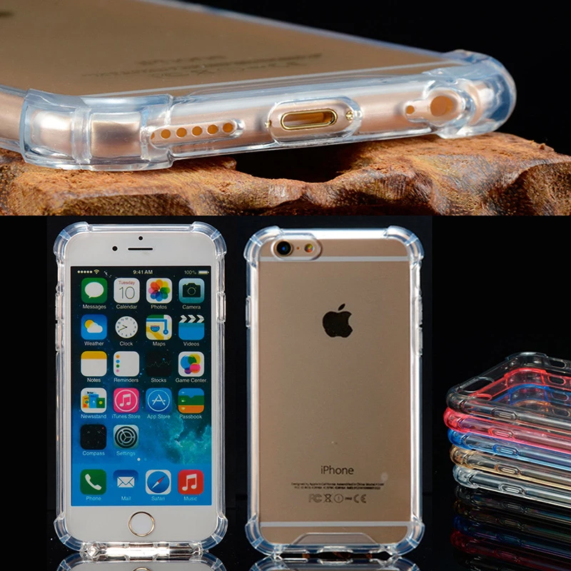 Прозрачные Crystal Clear Мягкий гель ТПУ кожного покрова противоударный бампер чехол