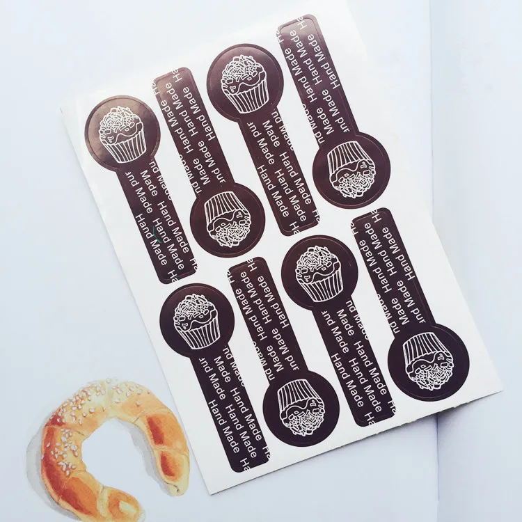 

Free shipping baking package decoration cupcake sealing paster cookie bag seal sticker pudding bottle decorative stickers
