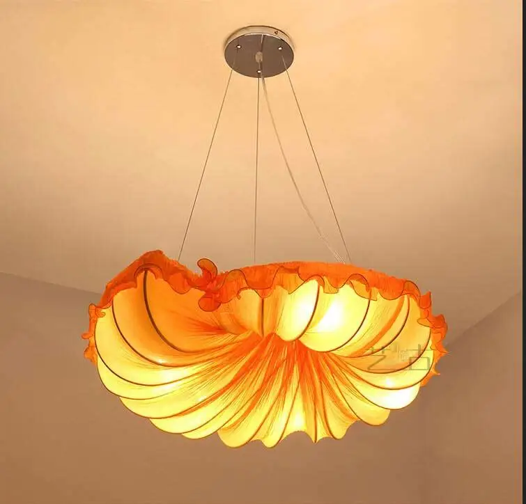 Китайский стиль ткани подвесные светильники креативная ткань салон красоты