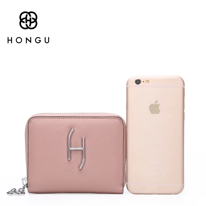 Hongu Топ Слои корова кожаные сумки Для женщин кошелек держателя фото Портмоне