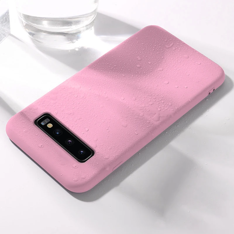 Чехол для samsung Galaxy S10 S10e S10 Plus 5G версия S8 S9 Note 8 9 Чехлы жидкий мягкий, силиконовый, из ТПУ Чехол ударопрочный чехол Fundas