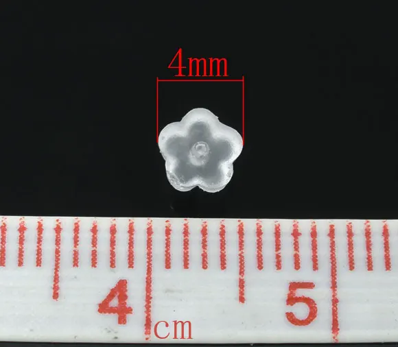 MJARYORIA 2017 Flower Rubber Back Earring Stoppers DIY Jewelry Findings Shape Transparent 4x4mm 5000PCs New Style | Украшения и