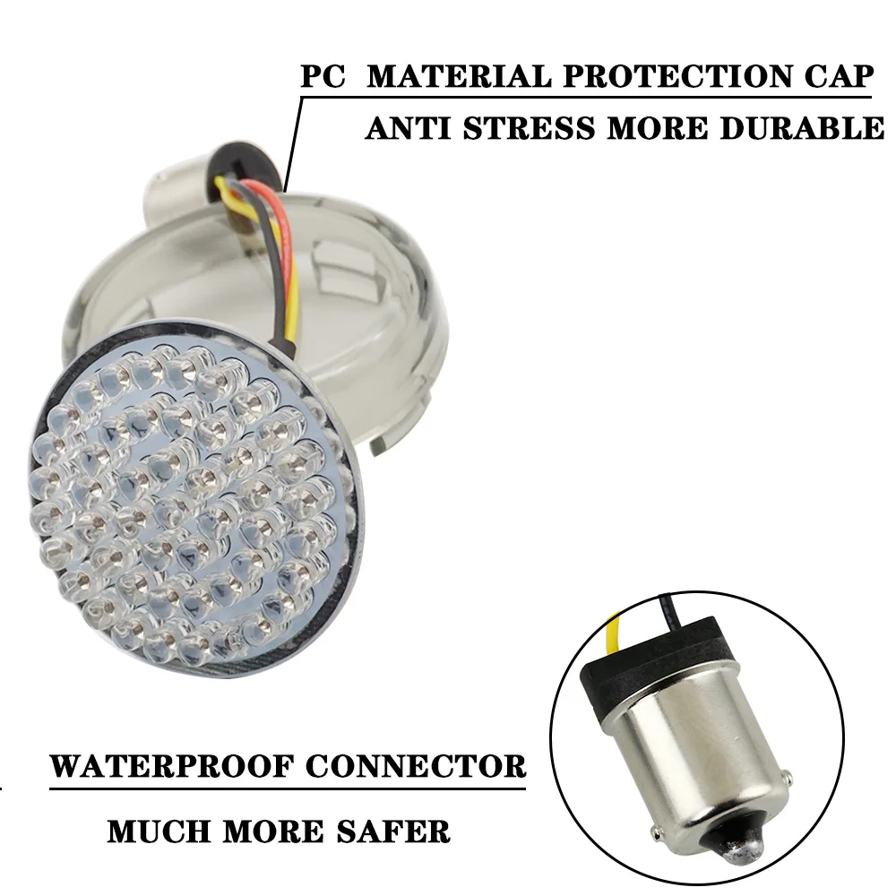 Мотоциклетная Светодиодная лампа указателя поворота + крышка объектива для Touring