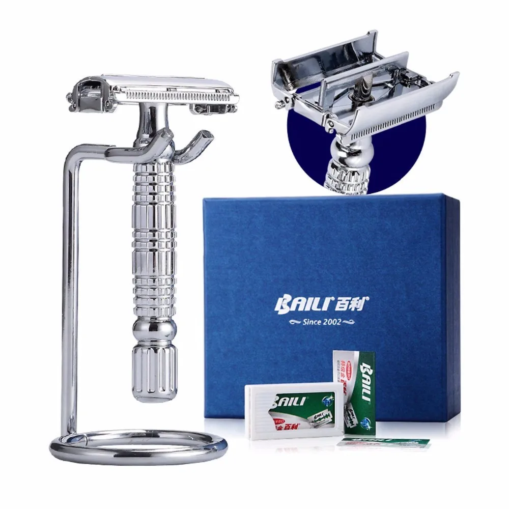 Мужская Ручная бритва BAILI из хромированного сплава мужское бритье высшего