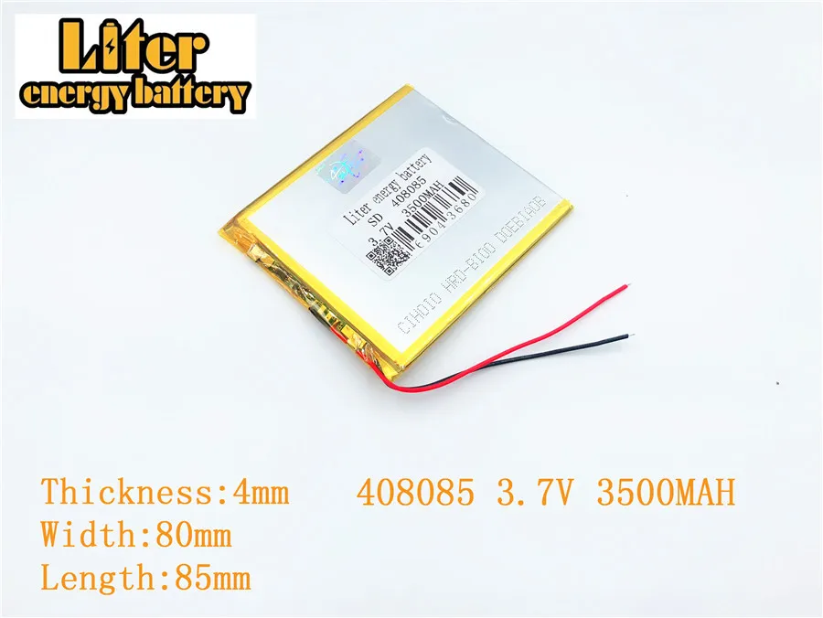 408085 3 7 V 3500mah полимерная аккумуляторная батарея для PLUG литий-полимерная |