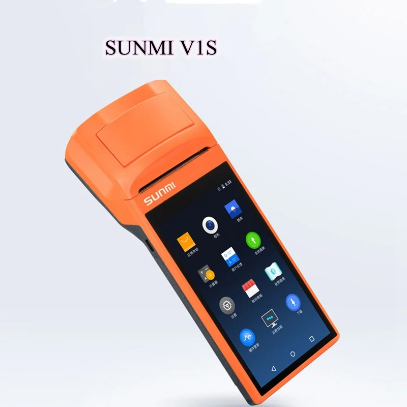 V1S сборщик данных Android Ручной беспроводной Bluetooth принтер POS терминал PDA
