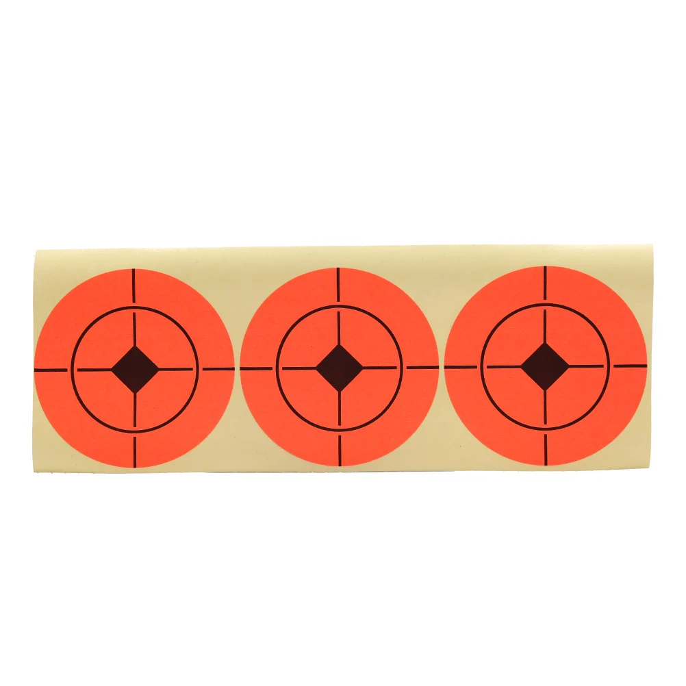 5 Pcs Neon Orange Self Adhesive 2-Inch Bullseye Target Stickers For Shooting Targets 4/5/7.5mm | Bow &amp Arrow
