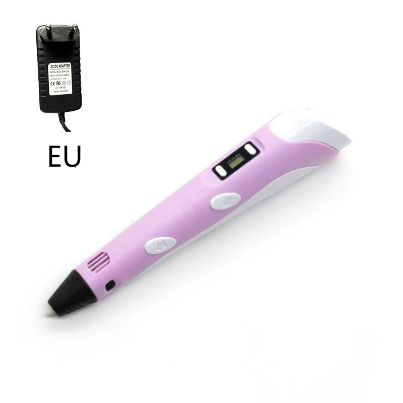 pink EU 3D Ручка, креативные игрушки для рисования для детей, пластиковое искусство, художественное искусство, детская живопись, Обучающие рождественские карандаши, подарки для взрослых - Цвет: pink EU