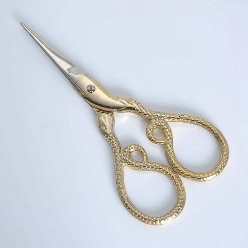 Змеиные ножницы винтажные для резки швейные обрезка ниток ткани одежды вышивка