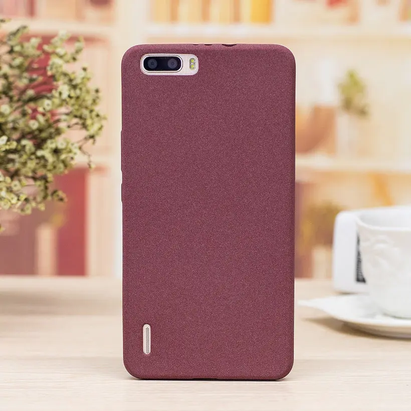 Purple Red Чехол для huawei Honor 6 Plus, силиконовый мягкий матовый чехол для телефона huawei Honor 6 Plus, PE-TL10 PE-UL00, 5,5 дюймов, чехол s Bag - Цвет: Purple Red