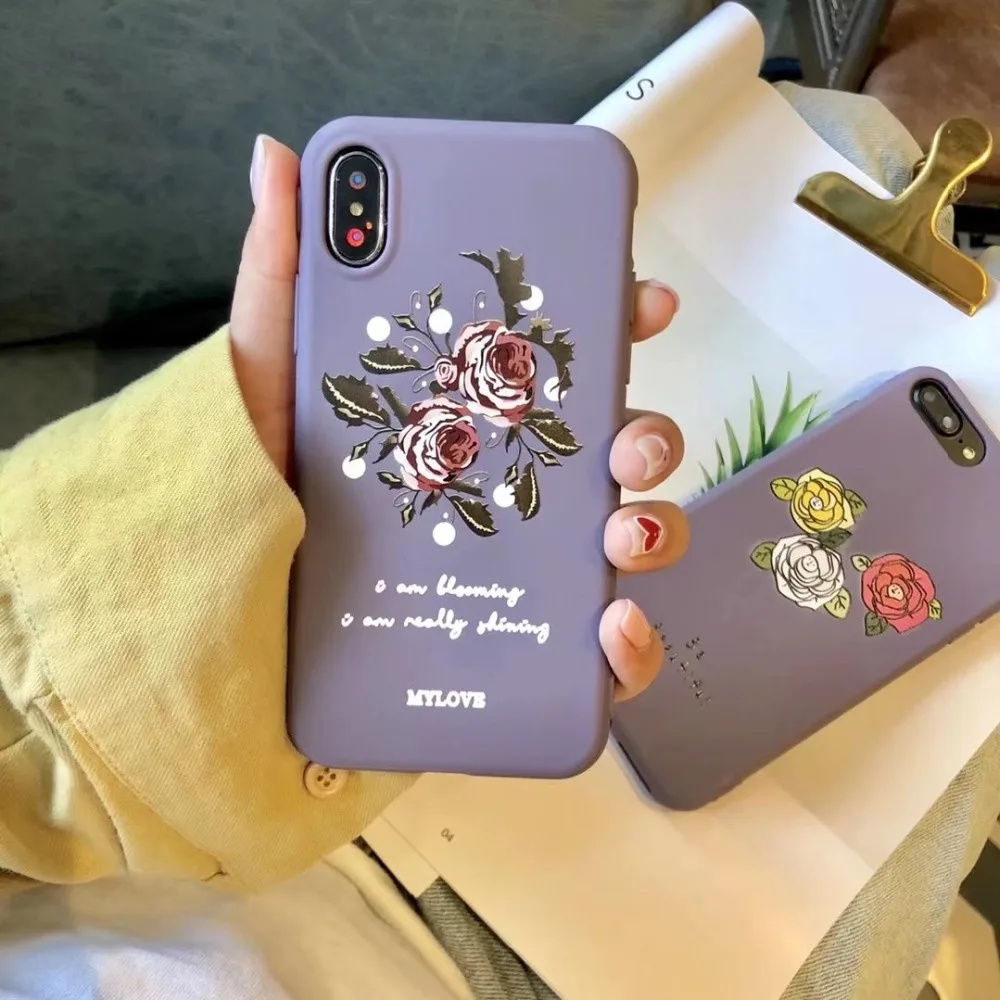 Oryksz для iPhone 6 S Plus Чехлы 3D мультфильм цветы рисунком Силиконовые ТПУ мягкий чехол 7