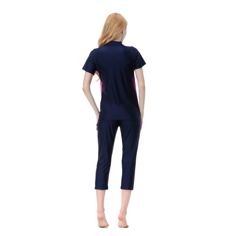 Женский скромный купальник с коротким рукавом в стиле пэчворк|swimwear muslim|swimwear short