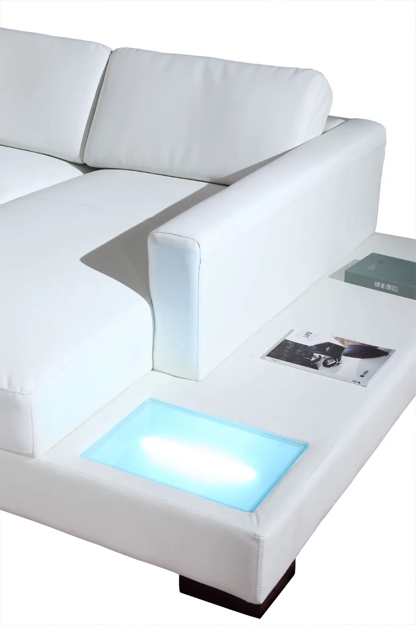 Современный комплект диванов мебель для гостиной с угловым Кожаным диваном U