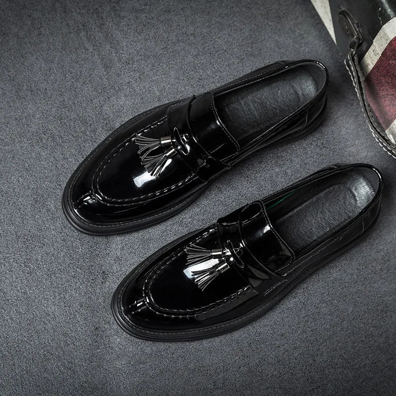 

Black Brogues Mens Business Shoes Casual Men Brogue Shoes Tassels Fashion Brand Male Footwear A1121