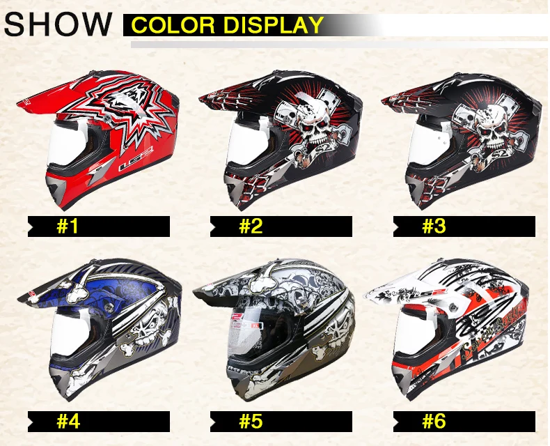 LS2 MX437 внедорожный мотоциклетный шлем с ветрозащитной защитой ATV dirt bike enduro мотокросса шлемы мужские и женские костюмы ECE утвержден
