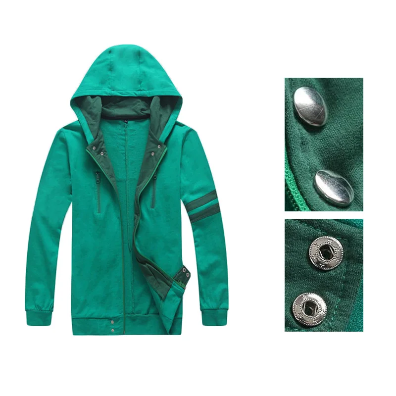 Мужская одежда для косплея свитшот зеленая толстовка с капюшоном костюм игры в