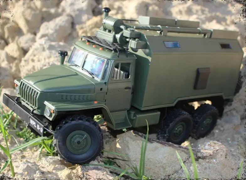 WPL 2,4 GHz 1/16 советская Урал пульт дистанционного управления военный командный автомобиль 6 Привод внедорожный альпинистский пульт дистанционного управления автомобильный светодиодный фонарь