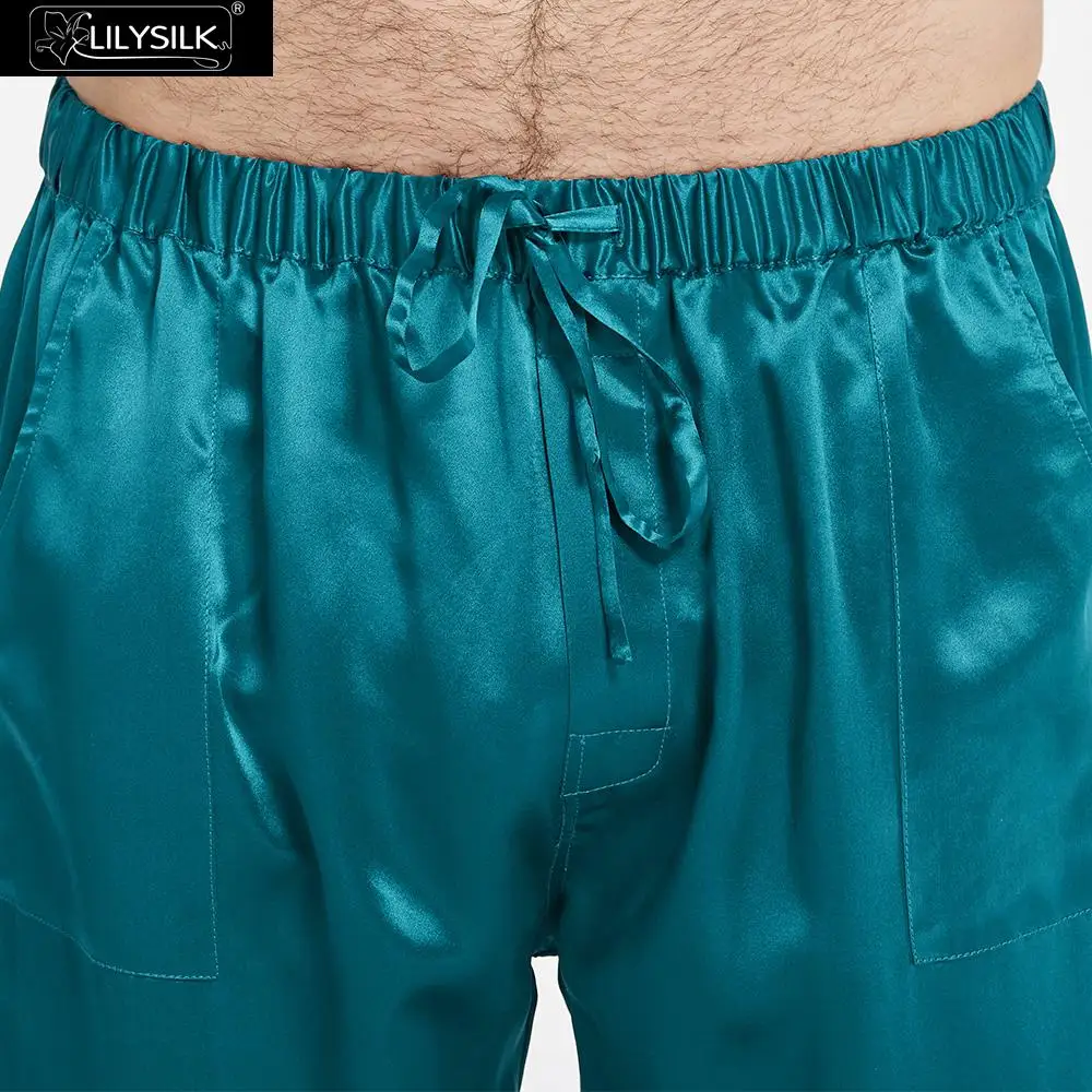 LilySilk пижама мужская белье костюм домашняя одежда для мужчн Пижамный комплект шелк 22 momme китайский Стиль