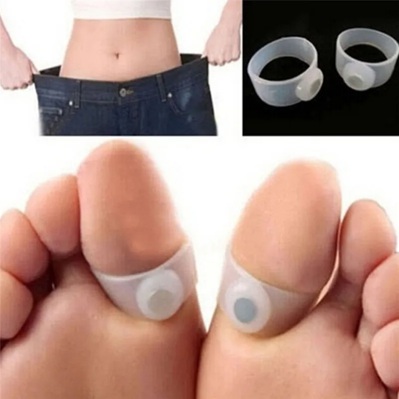 

JETTING 1Pair Slimming Lose Weight Care Tool Silicone Magnetic Massage Foot Toe Ring