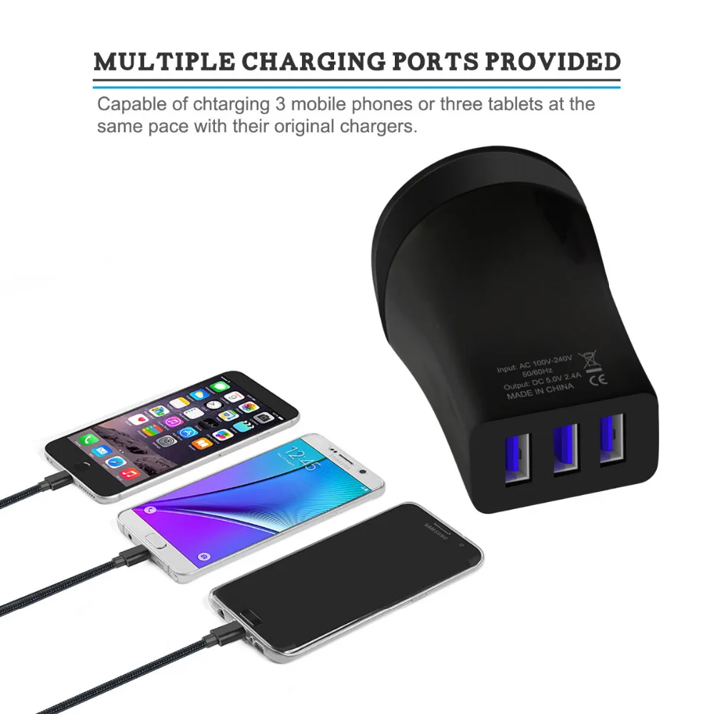 VOXLINK USB зарядное устройство 123 портов настенный для путешествий походная Зарядка