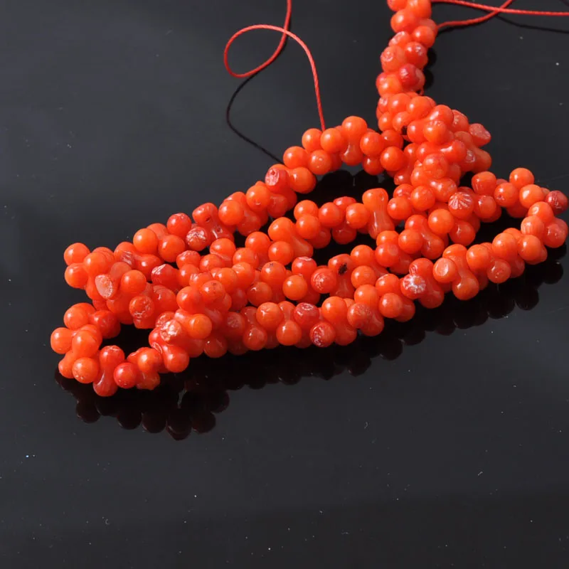 Круглые бусины из натурального коралла для изготовления ювелирных изделий 1 нить