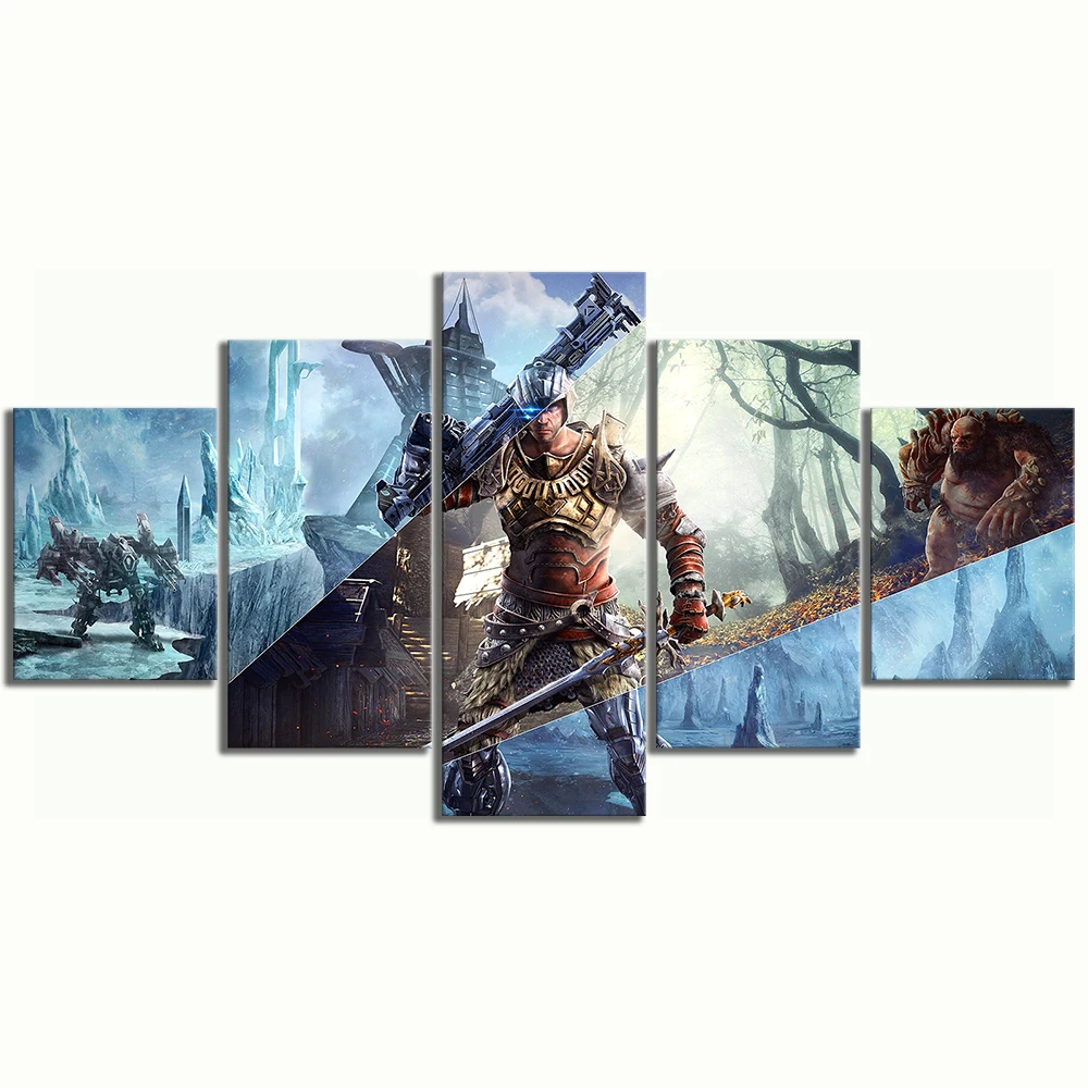 Плакат модульная Картина на холсте Абстрактная печать 5 шт. ролевая игра элекс