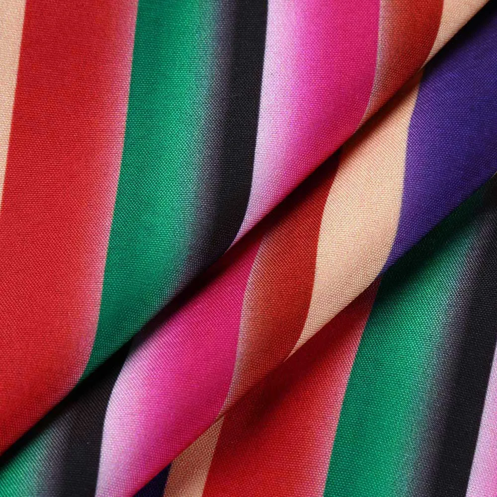 Women Half Sleeve Striped Multicolor Loose Button Bohe Beach Long Robe Dress slim soft touch dress summer new arrival 2019 | Женская