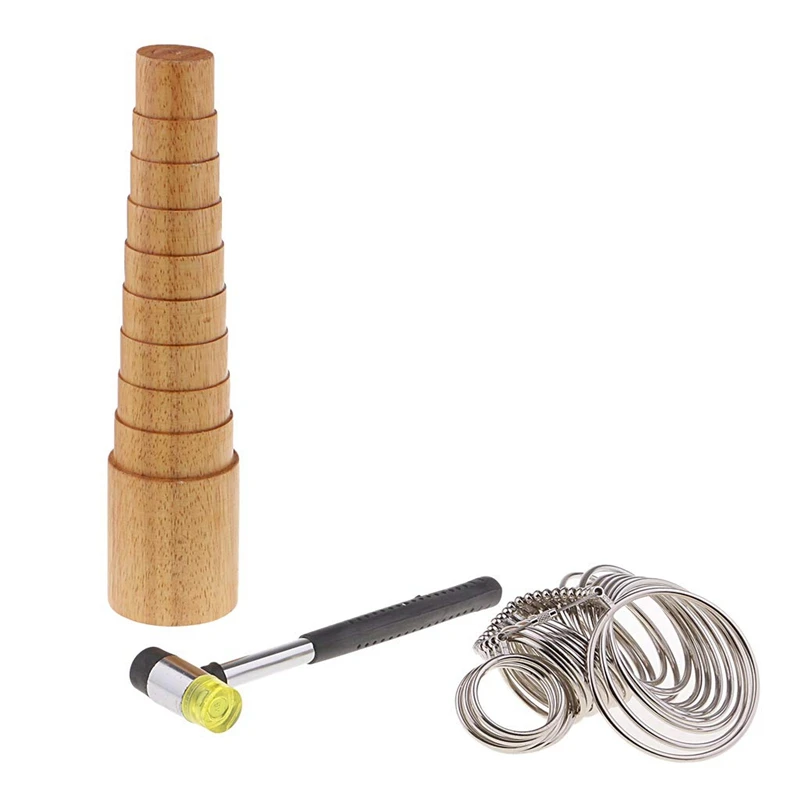 3 шт./компл. Деревянный шаг браслеты оправки размер + металлическое кольцо Размер