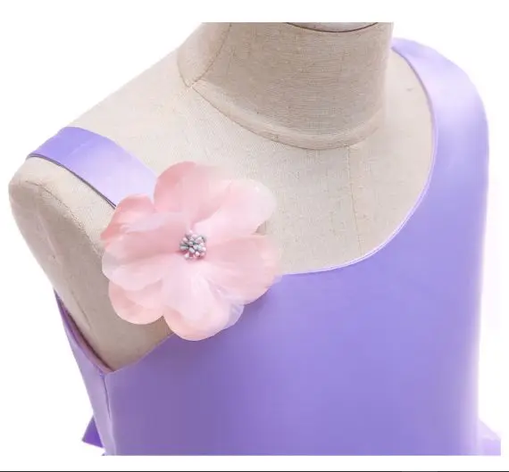 2019 New Girls Dress Rose Flower Children Dresses Sleeveless Lace Pageant clothing Princess Kids Wedding Party Gowns Prom Clothe | Детская